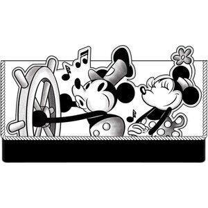 Disney Mickey Mouse Steamboat Willie Faux Leather Flap Wallet Adult Multi